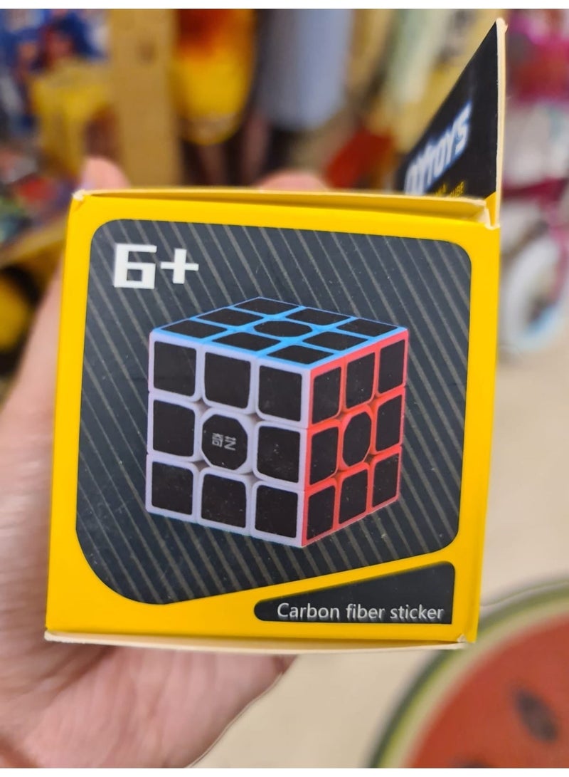 مكعب السرعة 3×3×3، متعدد الألوان، مكعب ألغاز سلس الدوران، نسخة من ألياف الكربون، المكعب السحري، مكعب روبيك - Image 2